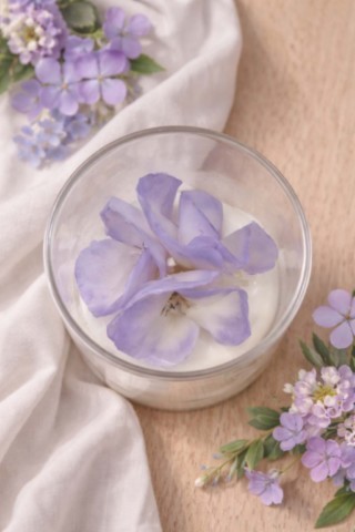 Bougie Auréa vue de dessus