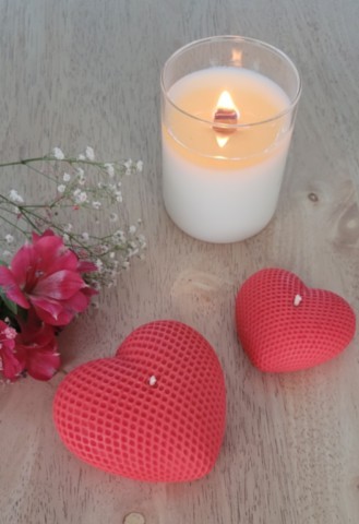 Deux coeurs rouge