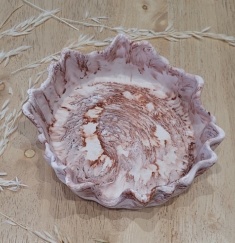 Contenant vague marbré terracotta