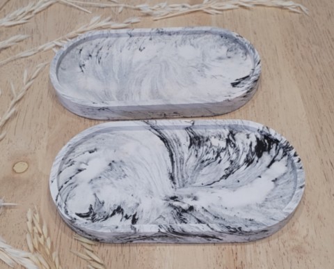 Porte bougie porte savon marbré noir