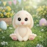 Bougie lapin de Pâques assis